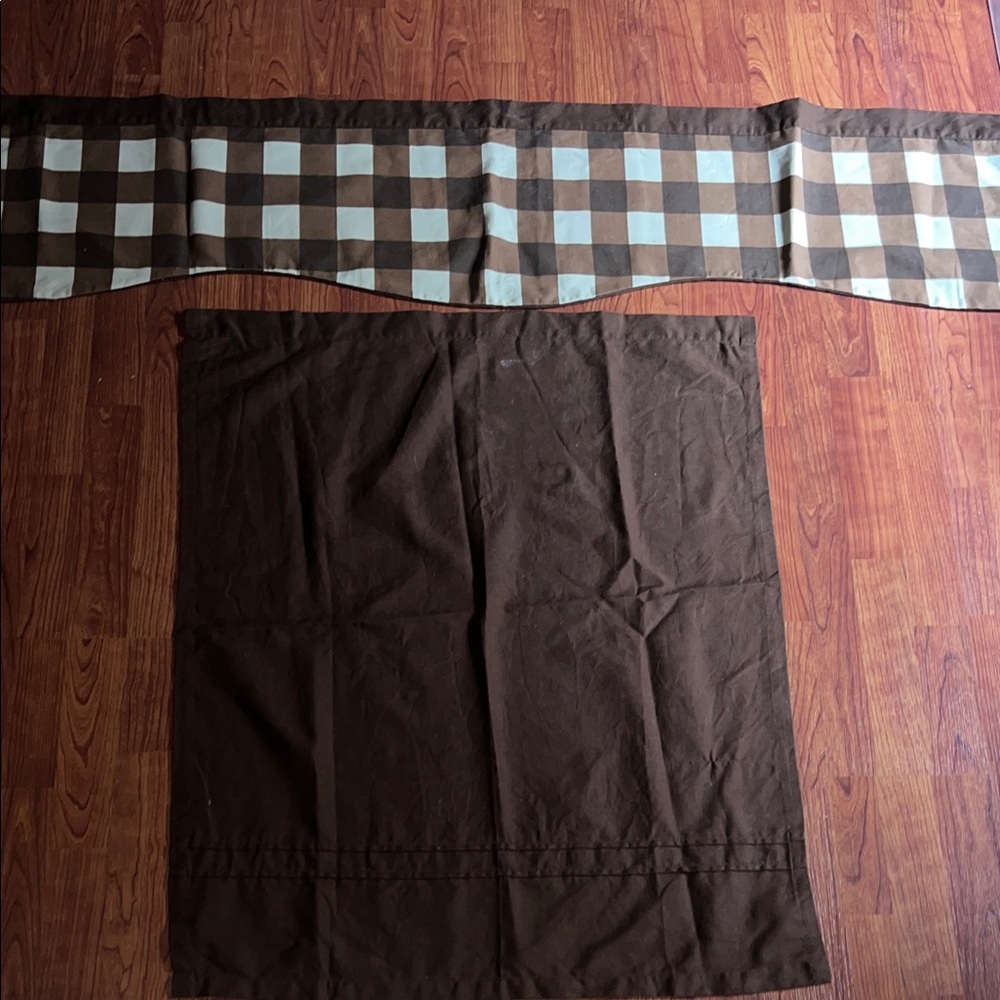 Better Homes Brown Beige Valance Curtain Set